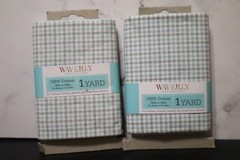 2 Pre-Packaged Waverly 1 Yard Pre-Cut Fabrics – Plaid Dew – 36″ x 44″ Each