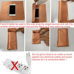 Faraday Protection Pure Copper Fabric-Blocking RFID Radiation Singal EMP Ripstop