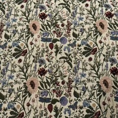 Country Wildflower Vintage French Jacquard Tapestry Upholstery Fabric Sewing BTY
