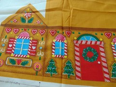 VIP Cranston GingerBear Gingerbread House Fabric Panel Soft Sculpture Cut-N-Sew