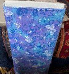 Rainbow Quilting Butterfly Fabric FAT4033-LB Blue/Lilac Fabric~ per 1/2 yard