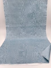 Light Blue Silk Moire Fabric By The Meter, Watermark Patterned Shantung.