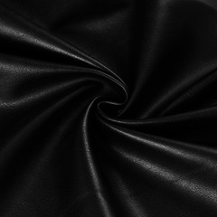 Lucky Monet Black Faux Leather Fabric 1 Yard