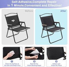 Gheeidau Canvas Repair Patch 9×11 Inch 3Pcs Waterproof Self-Adhesive Fabric Repa