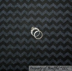 BonEful Fabric FQ Cotton Quilt Black Gray Chevron STRIPE Small Skull Skeleton US