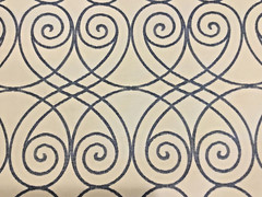 FABRIC Kravet Design # 31381 Cream w/ Blue Weave 54″ w by 44″ long