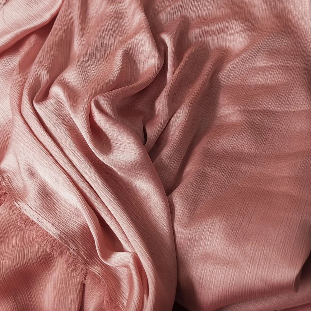58”Wide By Yard Crinkle Satin Fabric Pleated Satin Chiffon Scarf Shawl Material