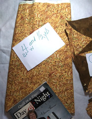 Patchwork Quilt Fabric and Pieces Plus 4 Yards Cotton Unfinished Brown