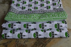 NO TARRIF CHARGES 100% ✅100% Cotton Indian Hand Printed Fabric 7 Yard ZK-21*