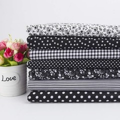 Luxurious Black Floral Cotton Fat Quarter Bundles for Elegant DIY Quilting
