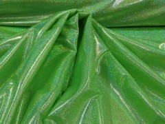 Neon Green Sparkly Iridescent Hologram Glossy Stretch Fabric – Sold by the Yard