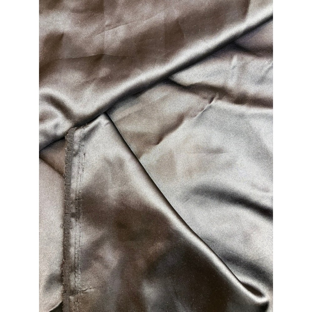 Black silky fabric with a shiny, satin finish – sold by 1/2 yard