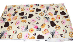 Vintage Karen Jarrar for Marcus Bros Ice Cream Cake Donuts Fabric 44″ x 2 Yds 3″