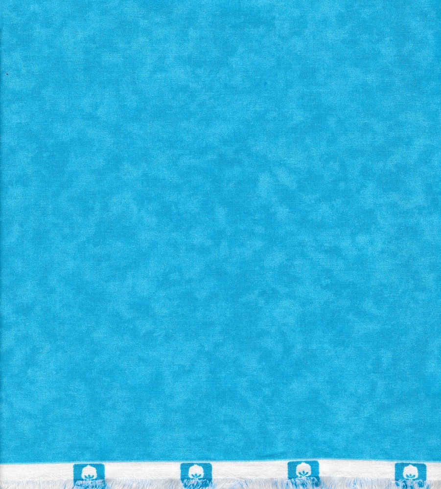Aqua Blue Mottled Fabric Cotton 1-7/8 Yard (44″ x 67.5″)