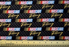 Camelot Fabrics Nascar Word Stripes Racing Sport By the 1/4 yd cotton fabric