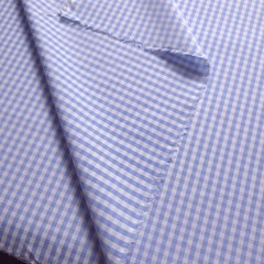 Sky Blue Small Gingham Check 58″ By The Yard Pillow Cushion Fabric