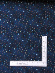 Space Fabric Multi Color Stars 24″ Length 44″W Blast Off Cotton Blank Textiles