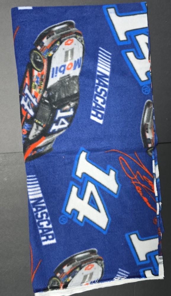Fleece NASCAR #14 Blue Tony Stewart Car Race Racing Fabric 30”x60” Sewing