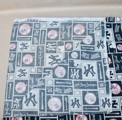 New York Yankees ~ Logo Pattern MLB Cotton Fabric 1/4 Yard 9” X 56”