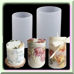 Cylinder Candle Making Kit with Silicone Molds