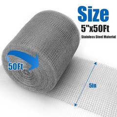 Weather-Resistant 5″ x 50′ Stainless Steel Gap Blocker – Secure Your Home Today!