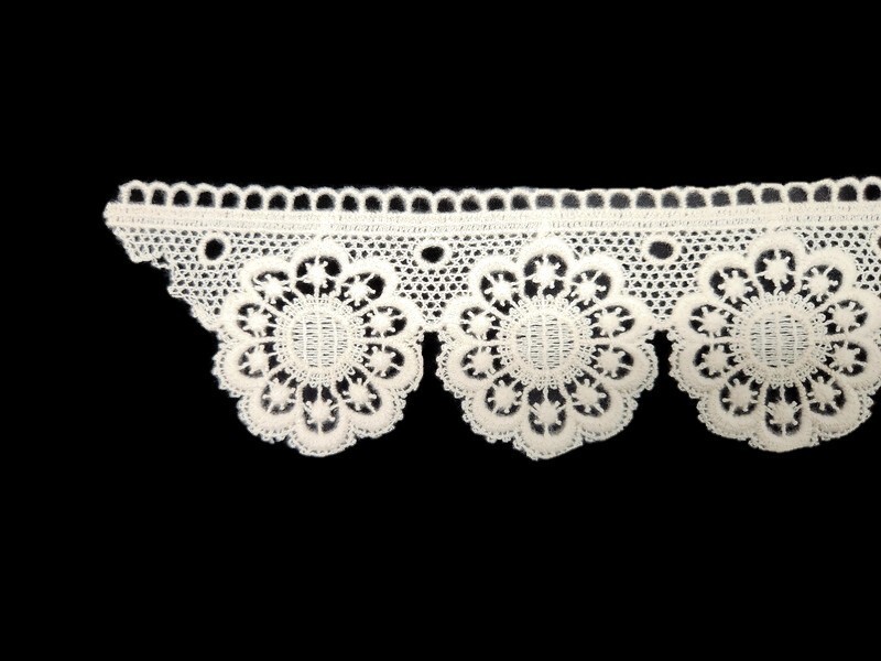Dutch Lace Off-White 3.75″ Wide Venice Cluny Type Lace Trim by the Yard M409.44