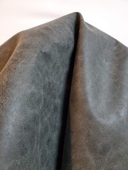 NAT Leathers Gray Distressed Faux Vegan Leather PU 5 Yards Upholstery Wide 54″