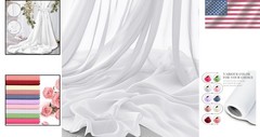 Elegant 59″ Wide White Chiffon Fabric – Perfect for Dresses & Decorative Draping