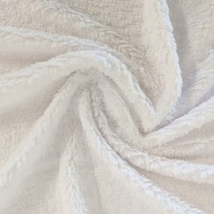 Pure White Plush Sherpa Fabric by Yard Soft Fluffy Polyester Faux Fur Fleece 60″