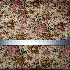 Pink Roses Fabric Cotton Quilting David Textiles Beth Bruske 3+ Yards 44″