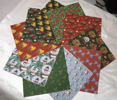 Patchwork Layer Cake Fabric~(40-10” Sqs) “Christmas #1” Quilt Tops,Crafts,Sewing