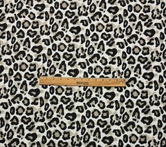 PREMIER PRINTS GOBI BEIGE BLACK LEOPARD SPOTS MULTIUSE FABRIC BY THE YARD 54″W