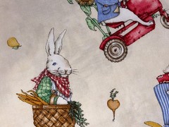 By 1/2 Yd Grounded In Love Rabbit Bunny Spring Vegetable Wecker Frisch SSI BTHY