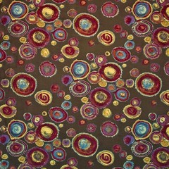 Circle Pattern MULLED WINE Home Decor Upholstery Pillow Cushion Fabric 28″ L