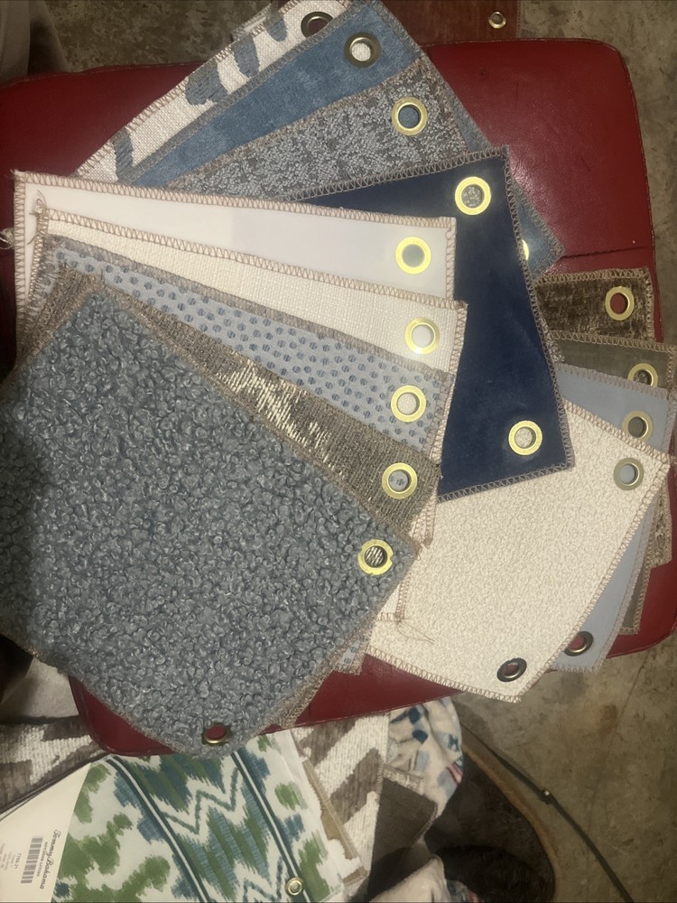 13 pcs 8×10 Upholstery Thick Fabric Samples Crafts Sewing Sensory Quilt