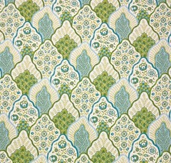 P KAUFMANN NATALIA APPLE GREEN GEO BLOCK PRINT COTTON TWILL FABRIC BY YARD 54″W