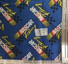 NASCAR Racing Cotton Fabric By the HALF Yard