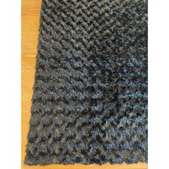 Black Rose Swirl Faux Fur Fabric 60″x35″ 1 Yard Soft Plush 00864