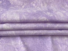 Tie Dye Linen Rayon Dressmaking Fabric Material PURPLE