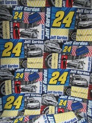 Jeff Gordon #24 NASCAR Cotton Fabric SPRINGS IND. VTG 2005 RARE SBTY X 44″W