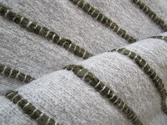 Zinc Textiles Roccapina Lumpy stripe Weave Fabric 3.72Yds beige Cypress green