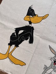 Looney Tunes Vintage Cotton Fabric 45.5in x 32in- Cold Water Rinsed