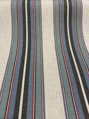 PK Lifestyle Yucatan Stripe Linen Marina Blue Fabric By the Yard