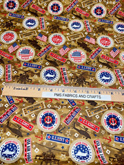 United States Various Military Branches 100% med cotton fabric by the yard #04