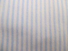 Cotton Flannel Fabric Small Stripe Blue White Baby Nursery Children BTY x 44