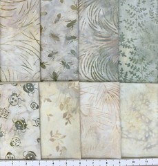 8 Fat Quarters Bugs: Five Batik Lunn Fabric FQ Pack 100% Cotton Handmade