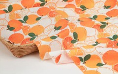 OEKO-TEX Fruits patterned Fabric made in Korea by the Half Yard