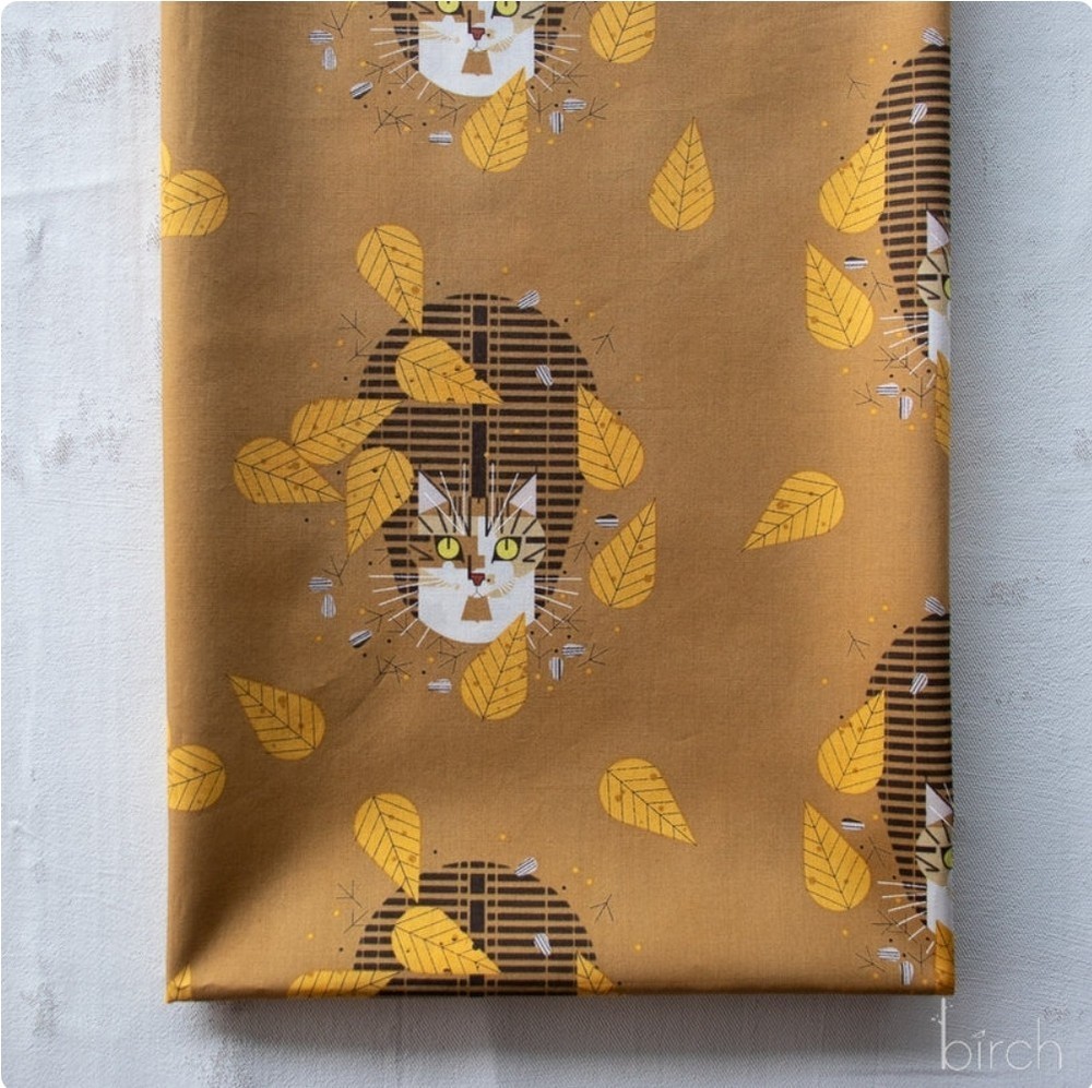 Charley Harper•Iconic Vol 2•Birdwatcher, Cat, Bird Fabric!100%Org Cotton•BTY•Fas