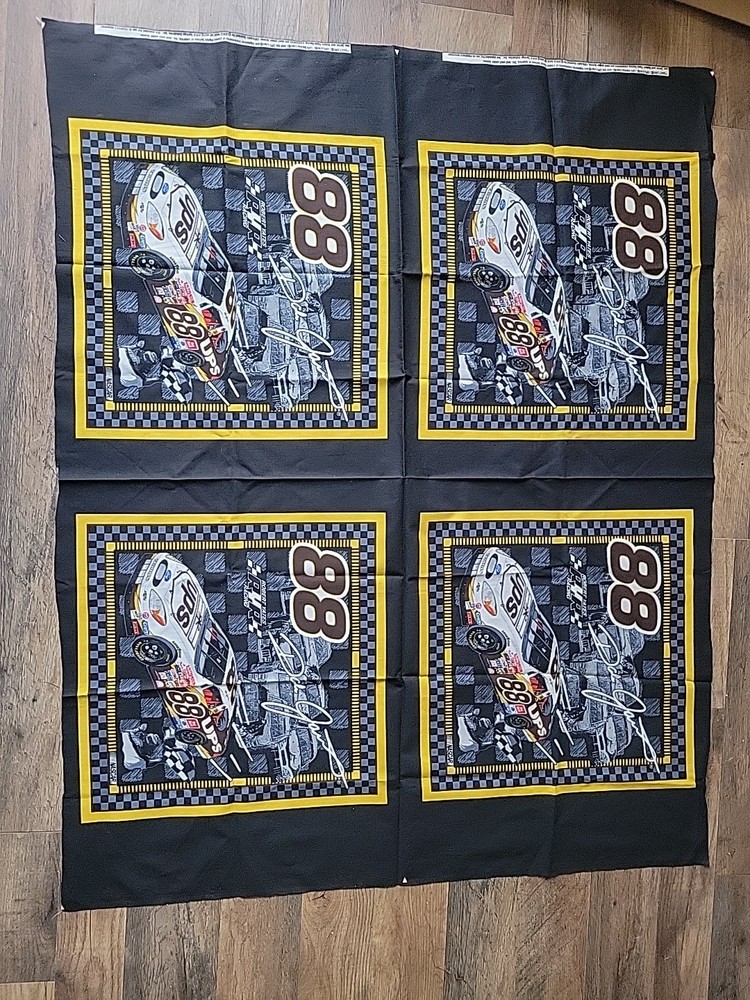 NASCAR Racing Dale Jarret 88 UPS Sewing Fabric Quilt Cotton 4 Pillow Panels