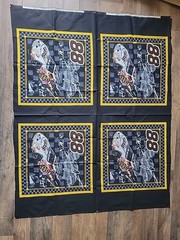 NASCAR Racing Dale Jarret 88 UPS Sewing Fabric Quilt Cotton 4 Pillow Panels